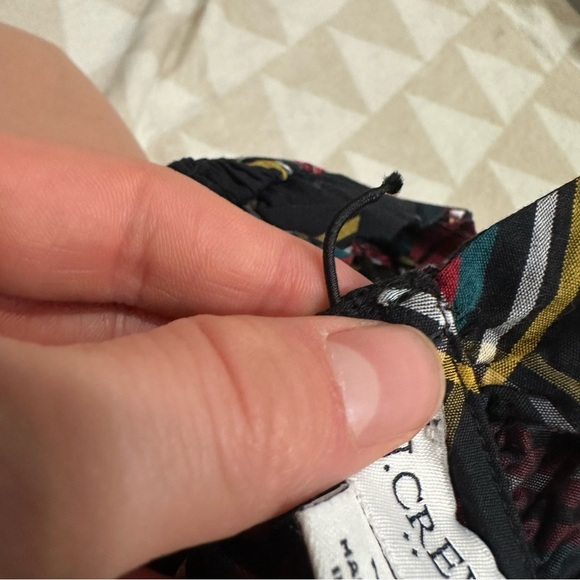 J crew black red Tartan smocked top - Picture 7 of 7